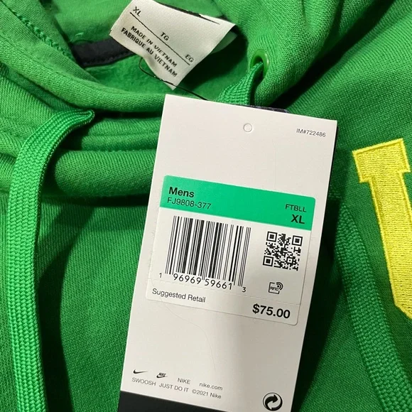 University of Oregon Ducks Men’s Nike Hoodie - Picture 12 of 12